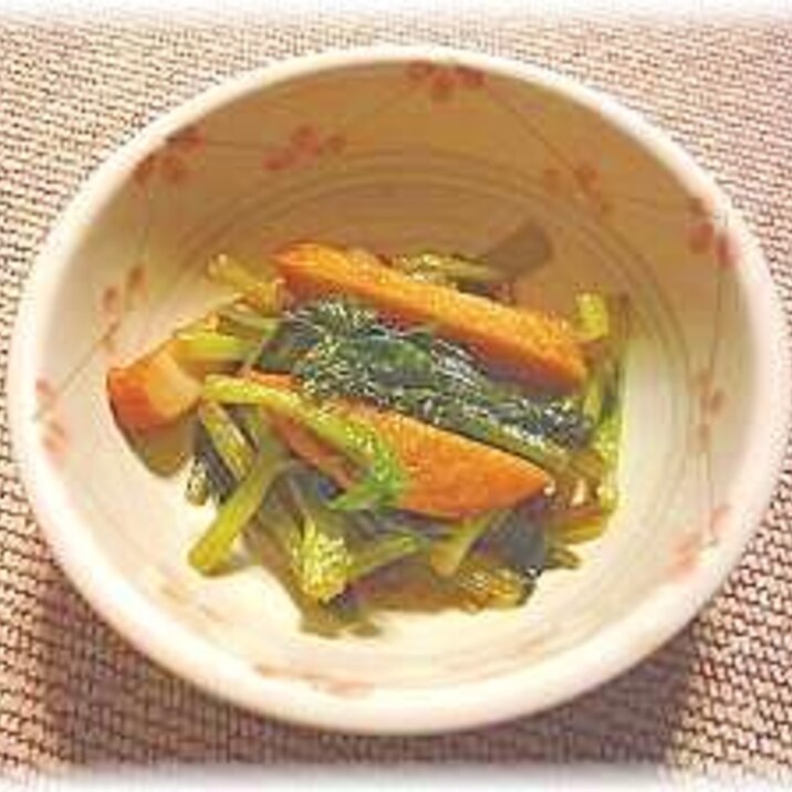 和食の定番でもう１品！小松菜とさつま揚げの煮びたし
